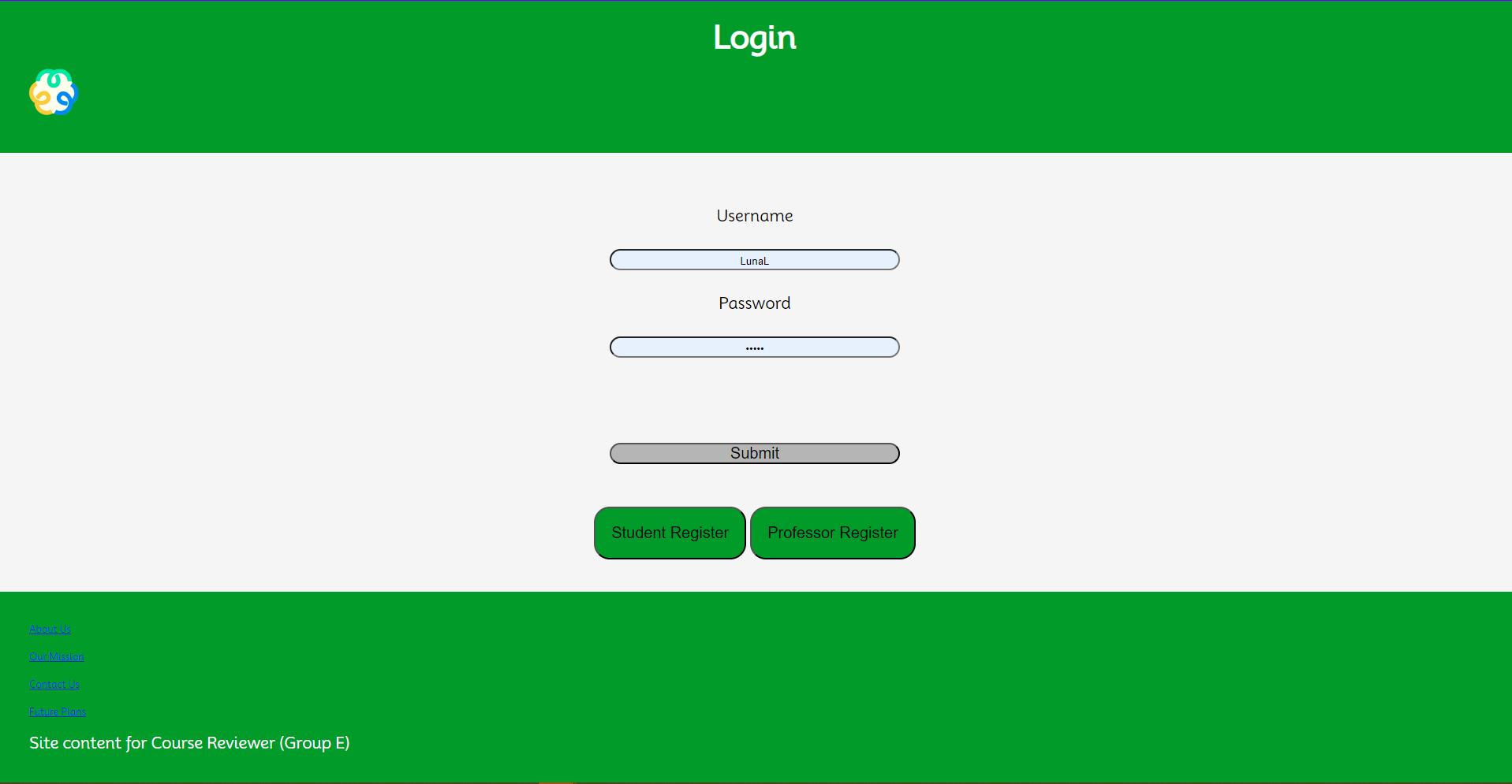 Image of Login Screen